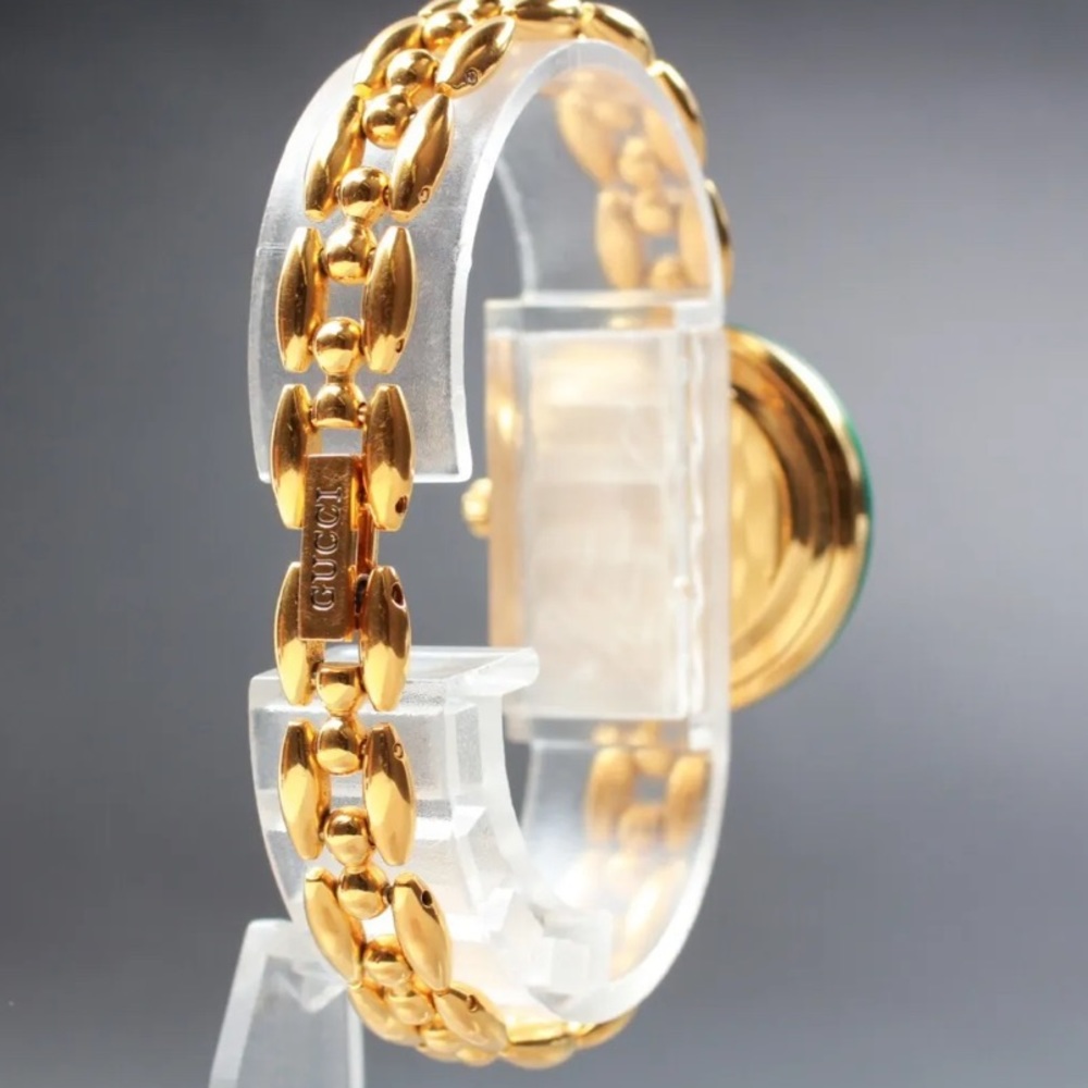 Gucci Metallic Bezel Luxury Gold Rope Vintage Statement Watch 14 k gold plated - Picture 8 of 8